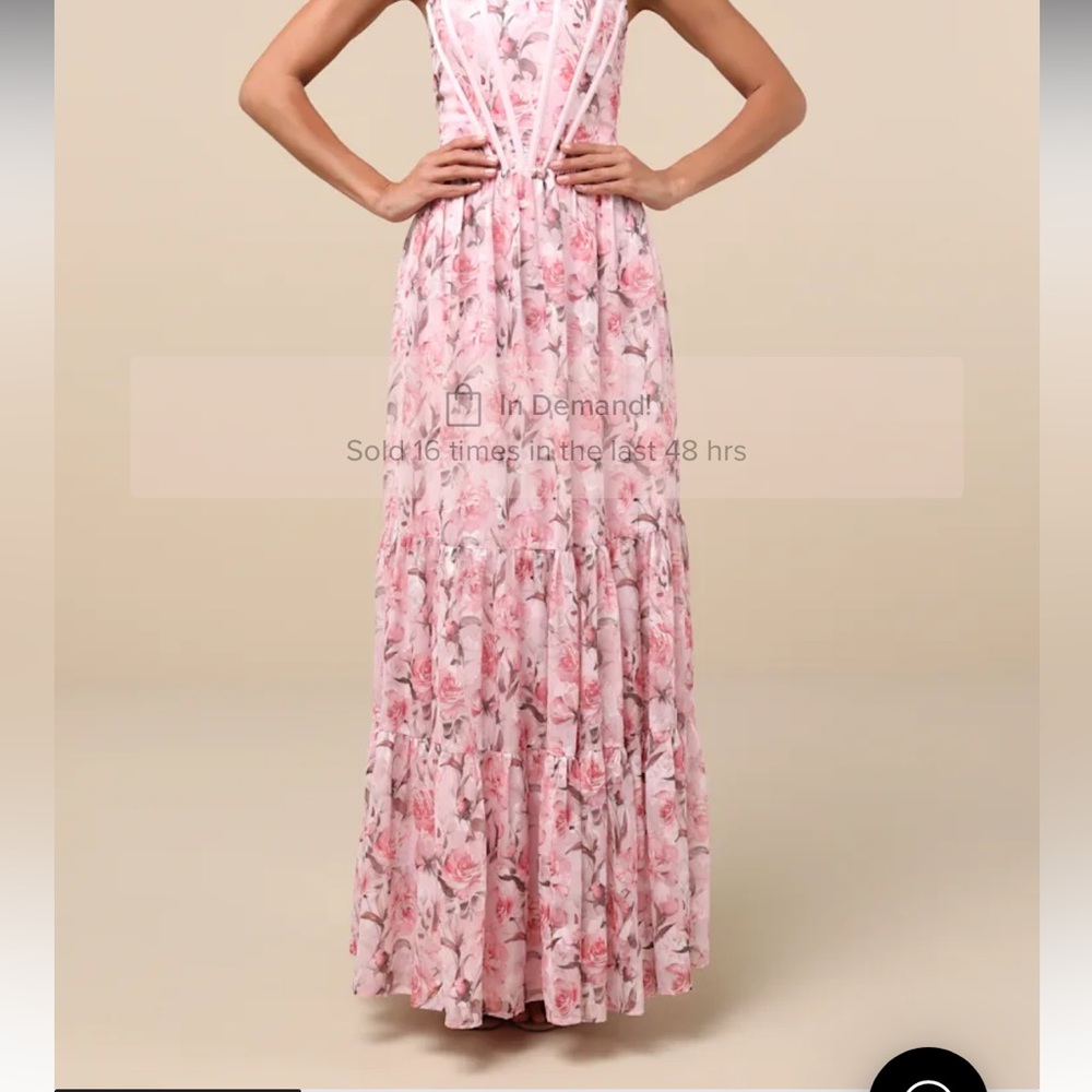 Floral Strapless Maxi Dress